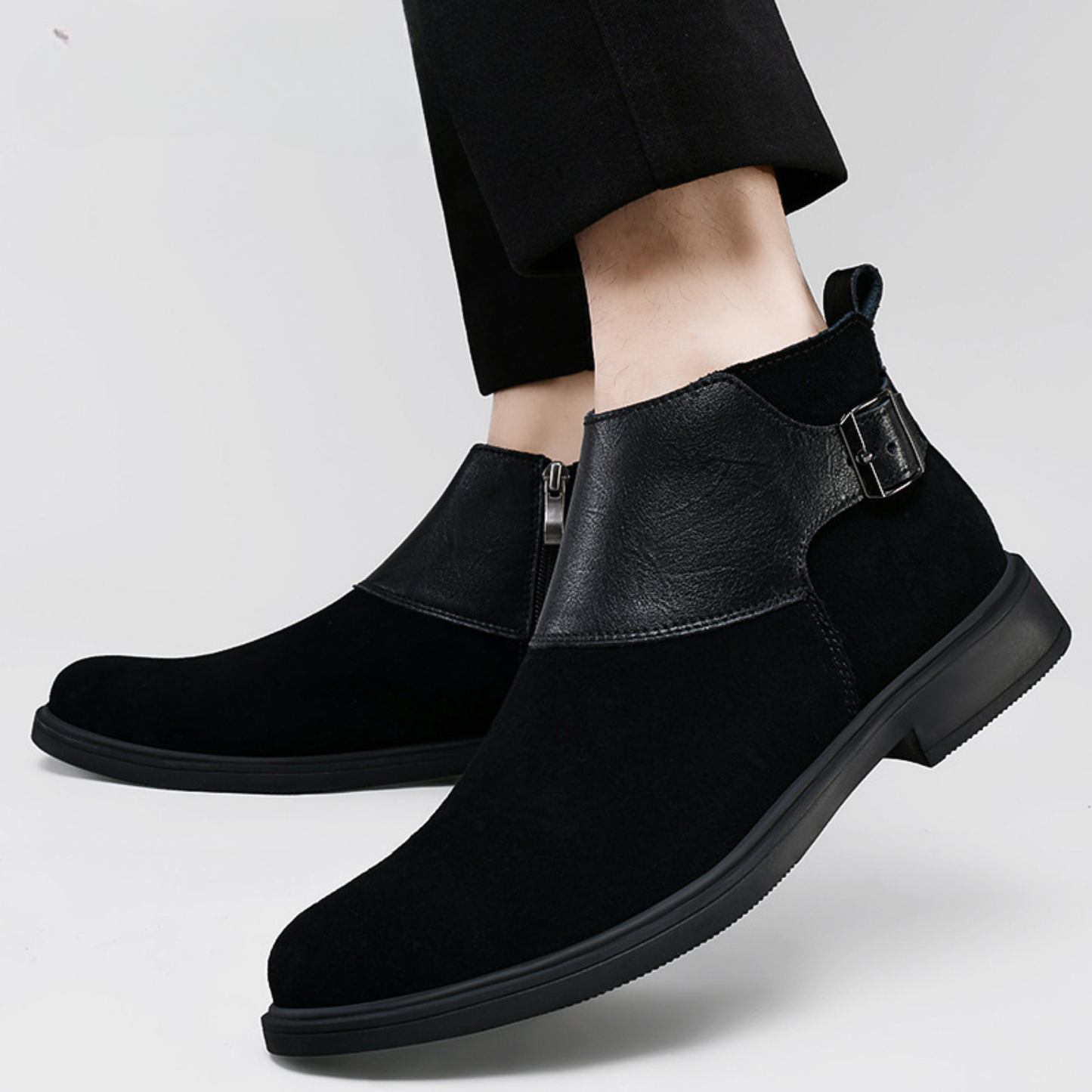 Grant Buckle Suede Boots