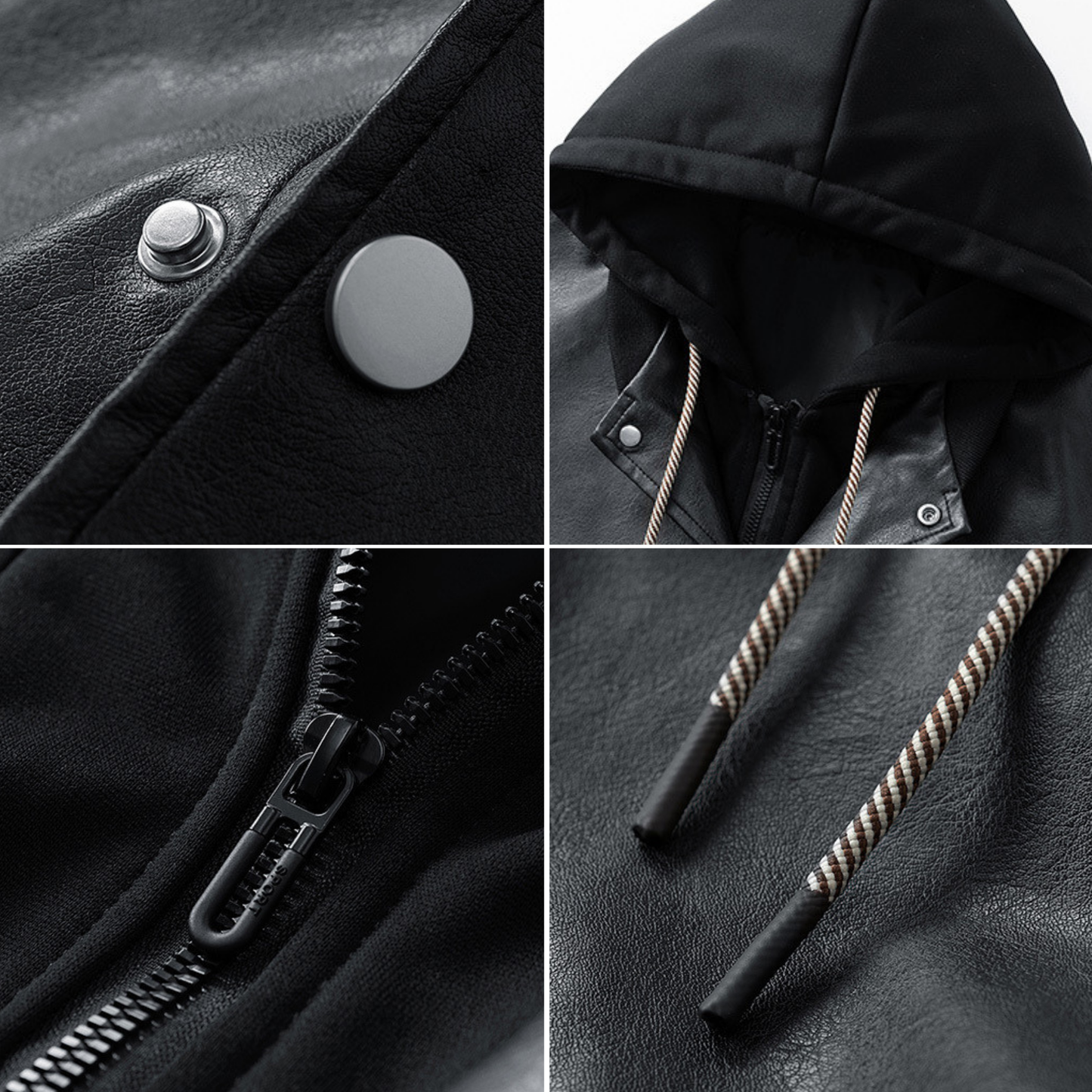 Maverick Hooded Leather Jacket