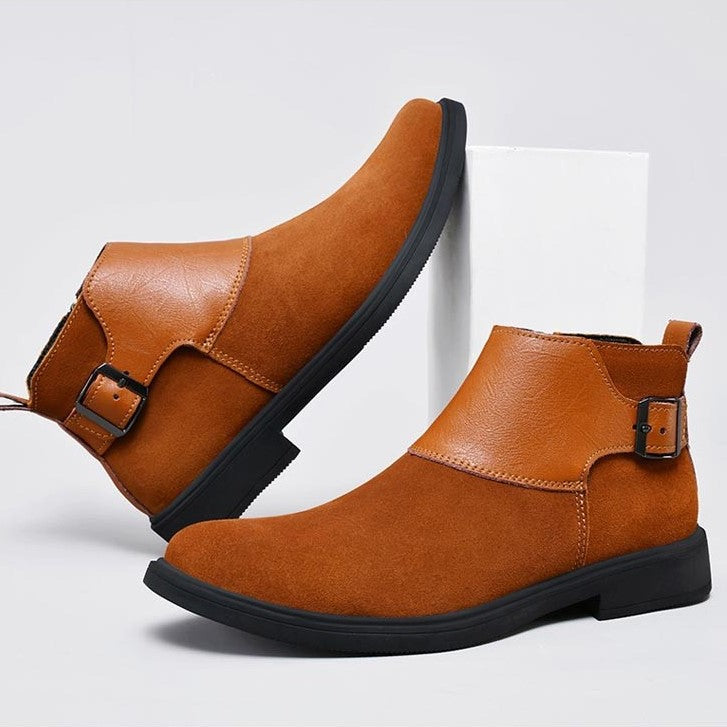Grant Buckle Suede Boots