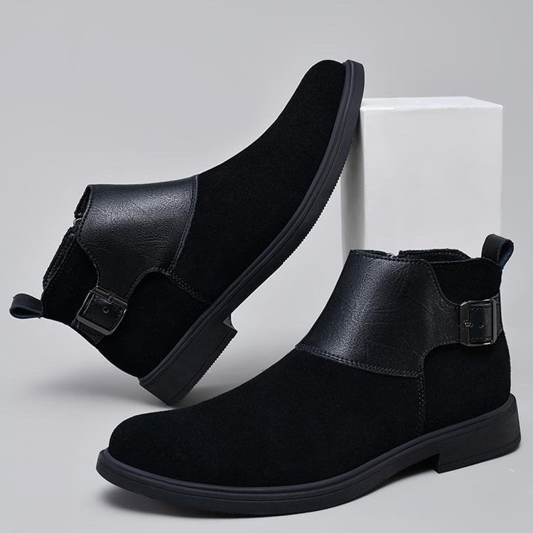 Grant Buckle Suede Boots