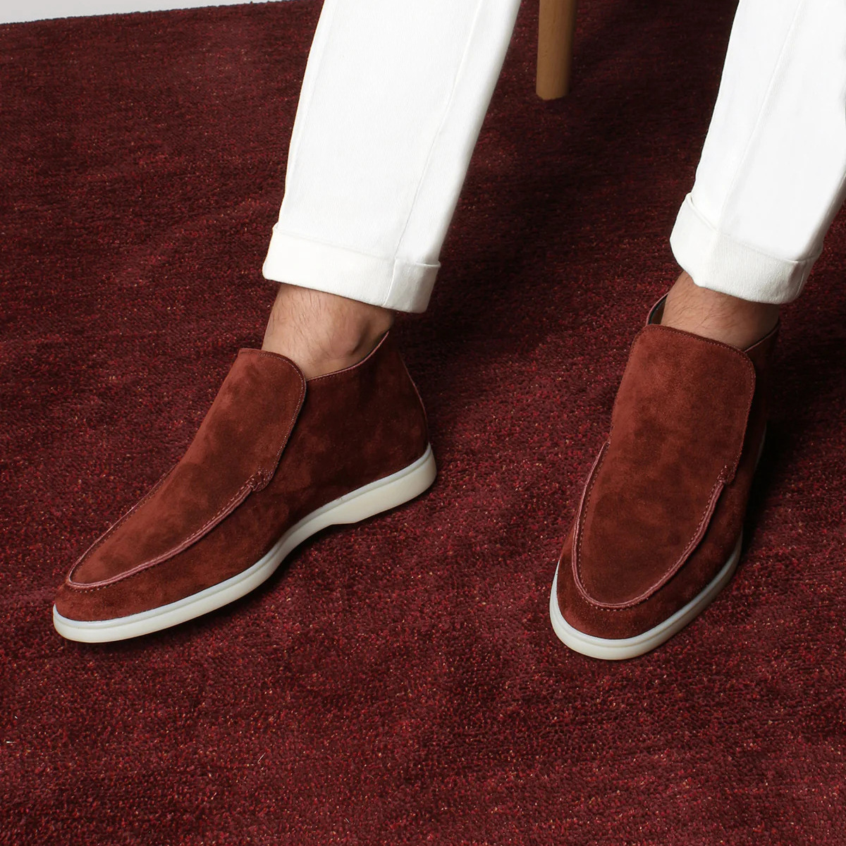 Velour Genuine Leather Loafers