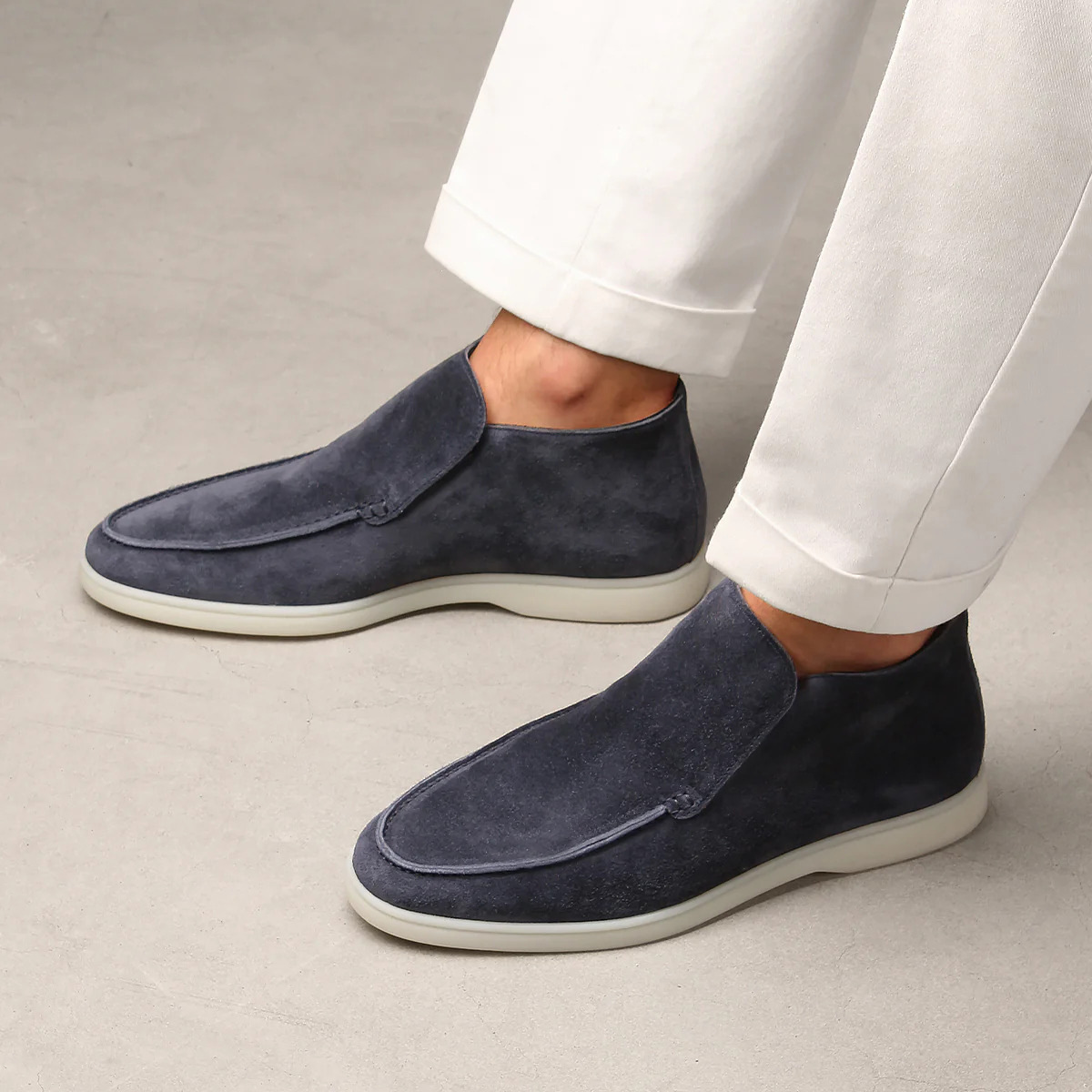 Velour Genuine Leather Loafers