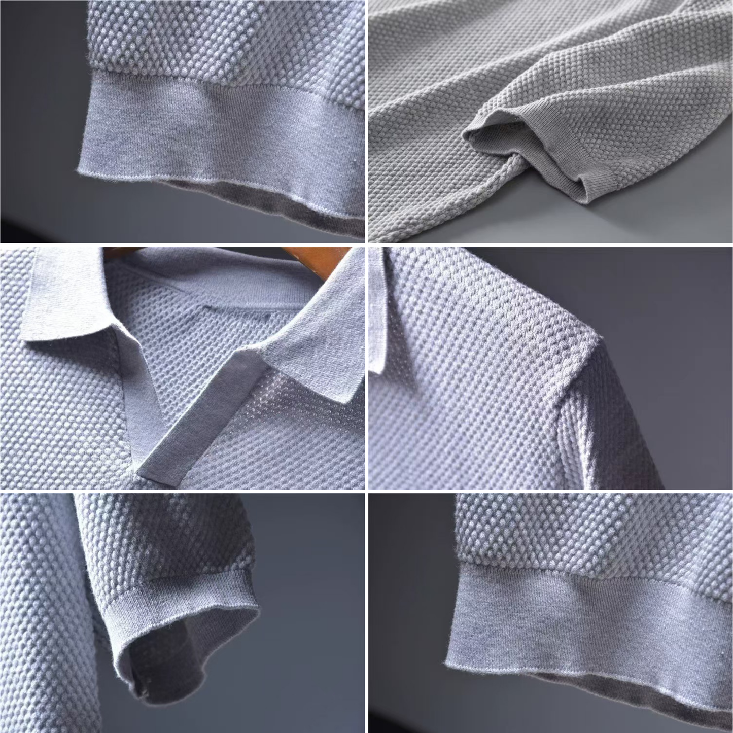 Harbor Open-Collar Knit Polo Shirt