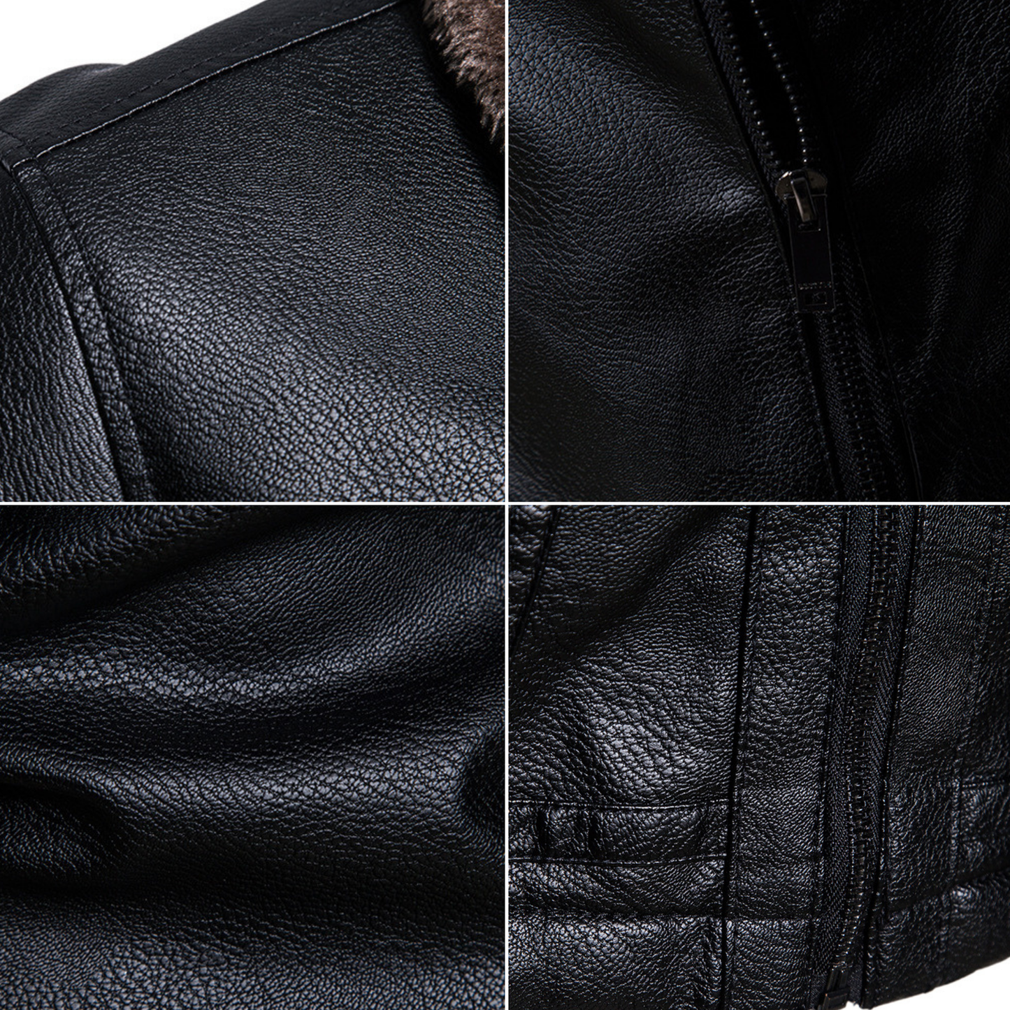 Virtuoso Fur Collared Leather Jacket