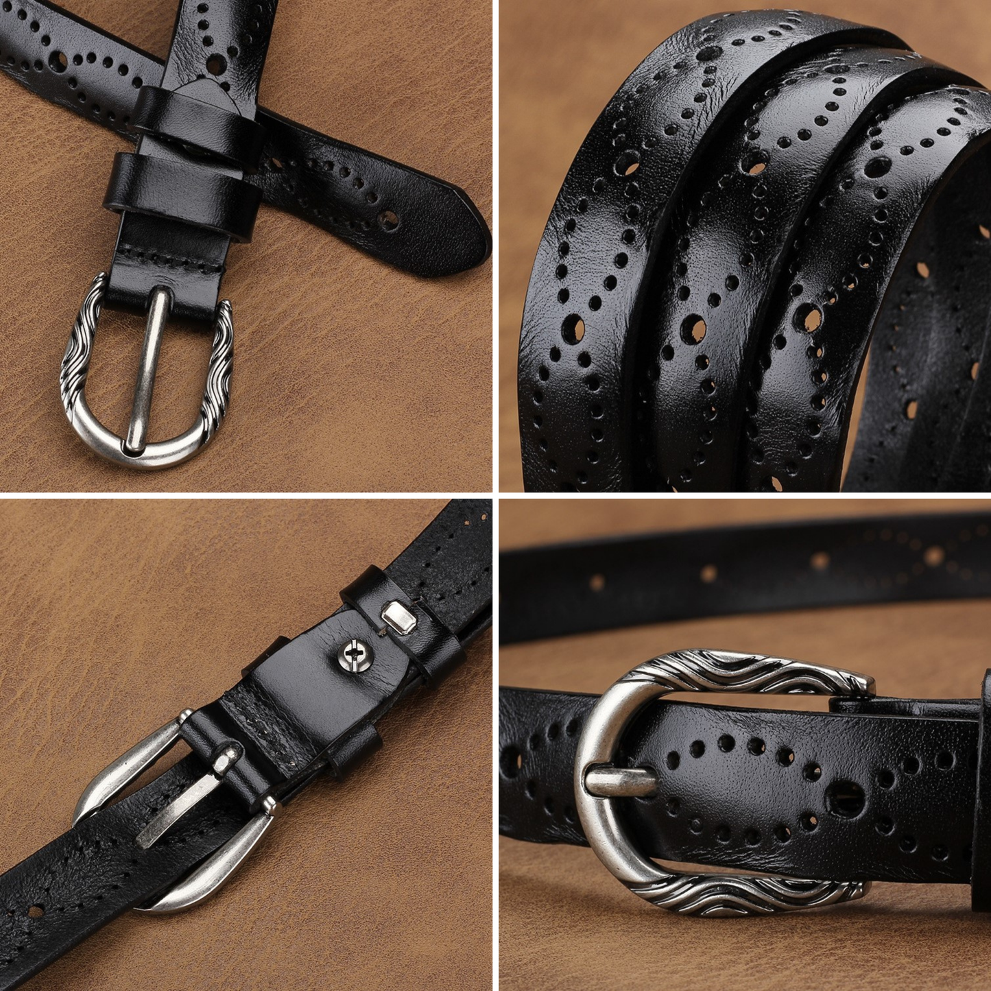 Vintage Aura Genuine Leather Belt