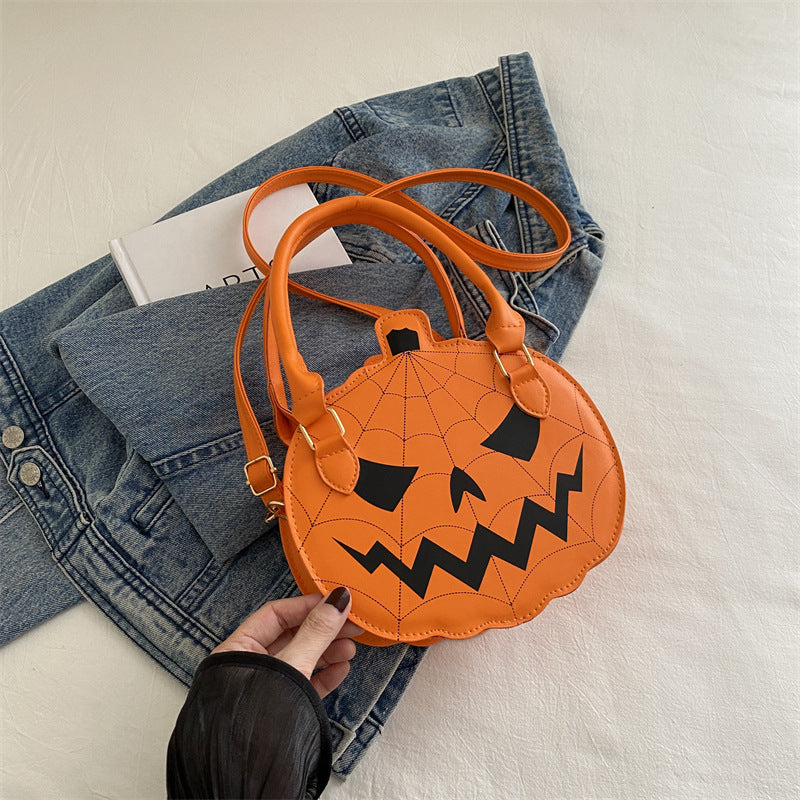 Winking Pumpkin Leather Bag