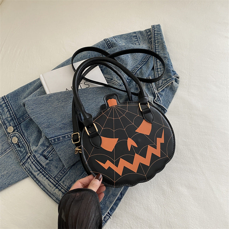 Winking Pumpkin Leather Bag