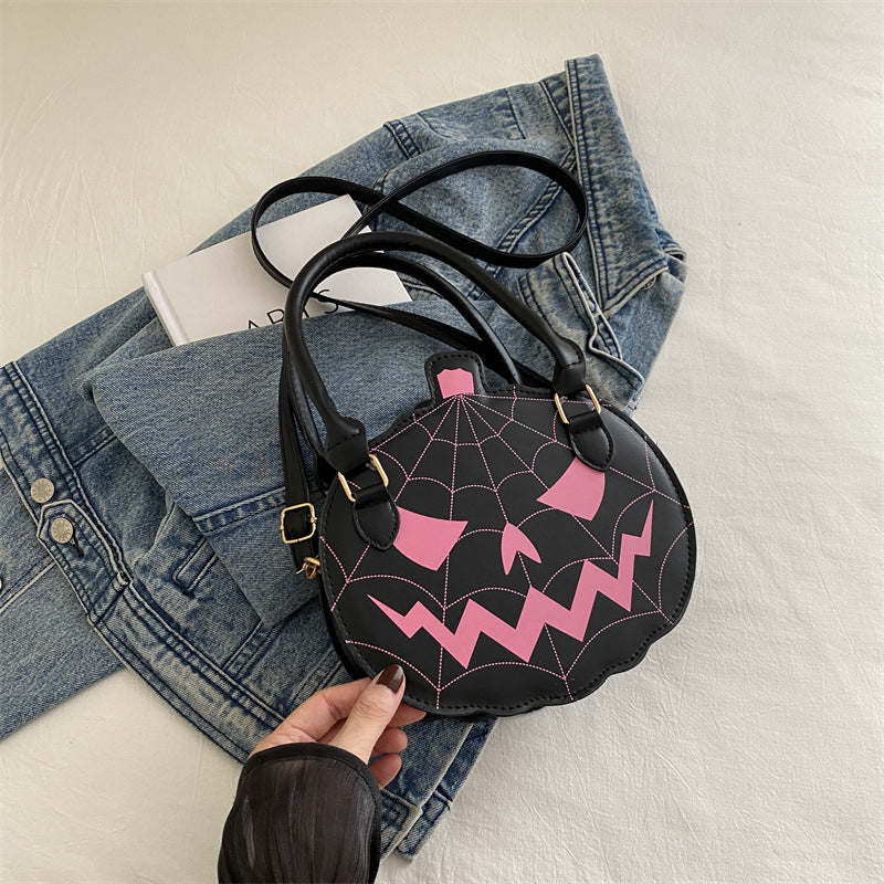 Winking Pumpkin Leather Bag