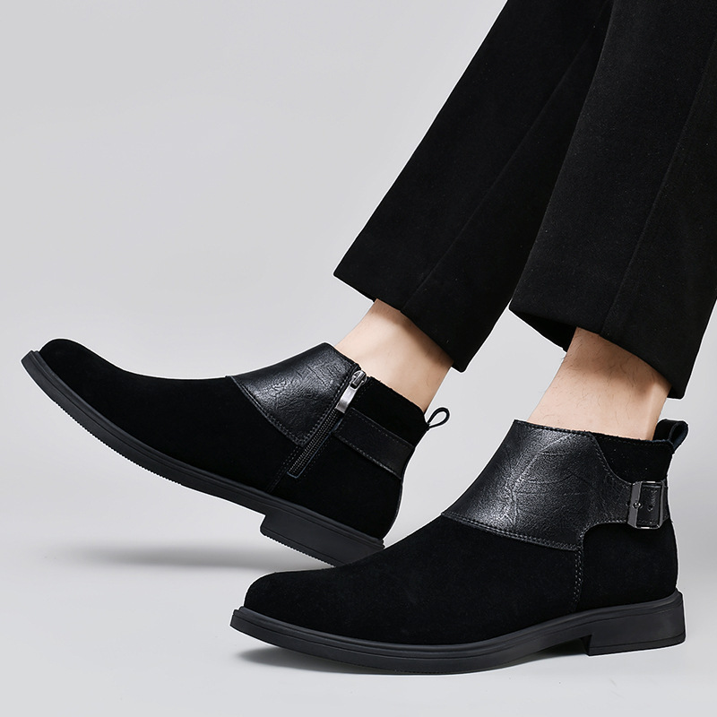 Grant Buckle Suede Boots