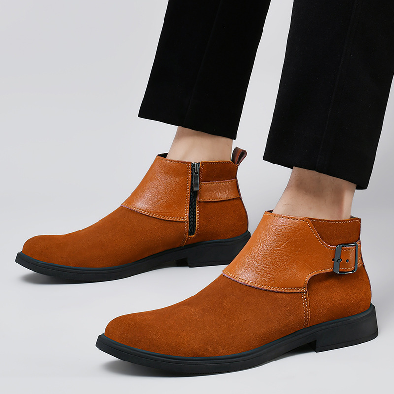 Grant Buckle Suede Boots