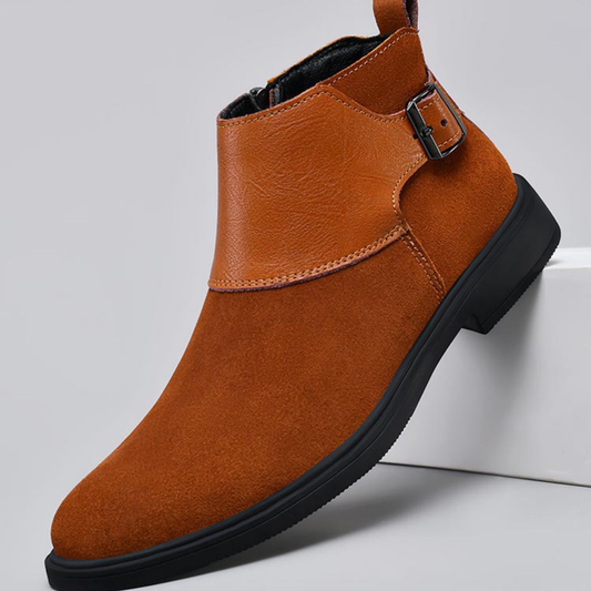 Grant Buckle Suede Boots