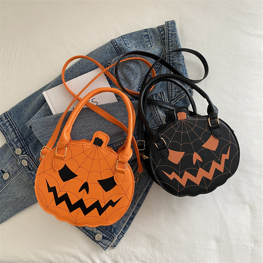 Winking Pumpkin Leather Bag
